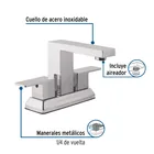 Mezcladora para lavabo 4', cromo, FOSET KUBO 2