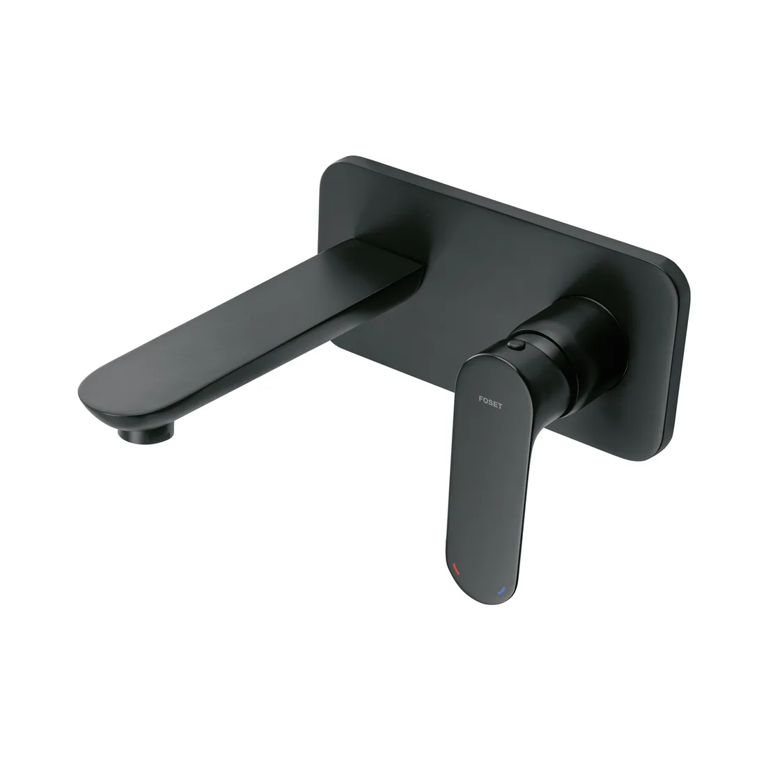 Monomando a pared para lavabo, negro, FOSET RIVIERA