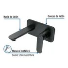 Monomando a pared para lavabo, negro, FOSET RIVIERA 2