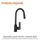 Monomando retráctil para fregadero, negro, FOSET RIVIERA 1