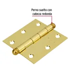 Bisagra cuadrada 3', acero latonado, cabeza redonda, HERMEX 2