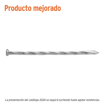 Bolsa con 1 kg de clavos para concreto galvanizados 4'