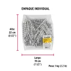 Bolsa con 1 kg de clavos para concreto galvanizados 4' 3
