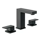 Mezcladora para lavabo taladros separados, negro, FOSET KUBO 1