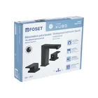 Mezcladora para lavabo taladros separados, negro, FOSET KUBO 4