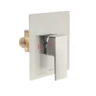 Monomando para regadera sin desviador, satín, FOSET KUBO 1