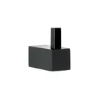 Gancho sencillo para toallas, negro, FOSET KUBO 1