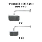 Brazo y chapetón recto de repuesto para regadera, FOSET AQUA 2