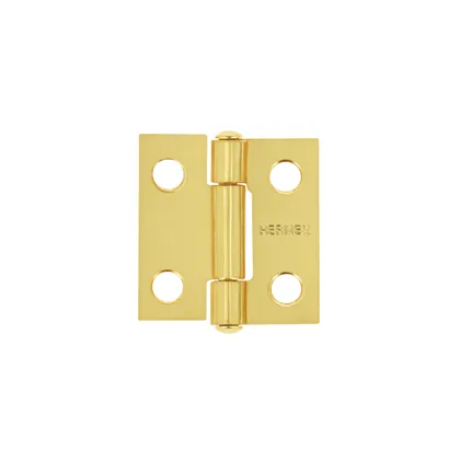 Bisagra rectangular 1 x 7/8', acero latonado, HERMEX