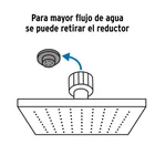 Regadera plato cuadrado 10' con brazo, negro, FOSET RIVIERA 3