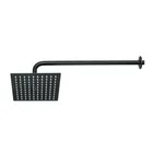 Regadera plato cuadrado 8' con brazo, negro, FOSET RIVIERA 1
