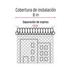 Rollo concertina alta seguridad, 45cm diámetro x 8m, FIERO 3