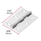 Bisagra rectangular 2-1/2 x 1-5/8', acero natural, HERMEX 3