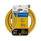 Manguera para gas, PVC amarilla, 3/8' flare, 2 m, FOSET 5