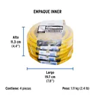 Manguera para gas, PVC amarilla, 3/8' flare, 2 m, FOSET 7