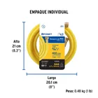 Manguera para gas, PVC amarilla, 3/8'flare, 4 m, FOSET 6