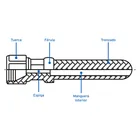 Manguera para gas, PVC amarilla, 3/8' flare,5 m, FOSET 4