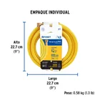 Manguera para gas, PVC amarilla, 3/8' flare,5 m, FOSET 6