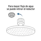 Regadera plato redondo 10' con brazo, cromo, FOSET RIVIERA 2