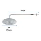 Regadera plato redondo 10' con brazo, cromo, FOSET RIVIERA 4