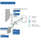Regadera eléctrica, 4 temperaturas, 14.5cm, gris, FOSET 4