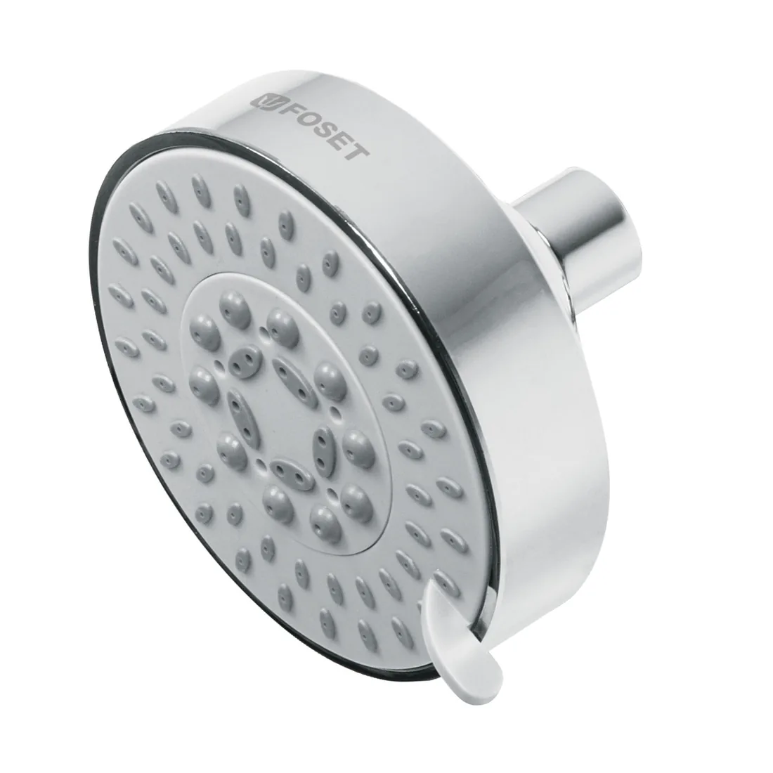 Regadera cromo 4'con 5 funciones, sin brazo, FOSET ELEMENT