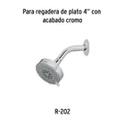 Regadera cromo 4'con 5 funciones, sin brazo, FOSET ELEMENT 7