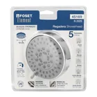 Regadera cromo 4'con 5 funciones, sin brazo, FOSET ELEMENT 8