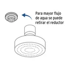 Regadera satín 4'con 5 funciones, sin brazo, FOSET ELEMENT 3