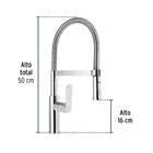 Monomando nariz flexible para fregadero, cromo,FOSET RIVIERA 3