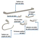 Juego de 6 accesorios para baño acabado satín, RIVIERA 2