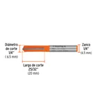 Broca para router, recta 2 filos, 1/4', mediana, TRUPER 3
