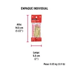 Bolsa 2 bisagras rectangulares 2 x 1-1/2', acero latonado 5