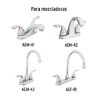 Juego 2 manerales palanca lavabo/fregadero, cromo, AERO 4