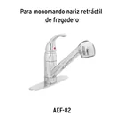 Maneral palanca para monomando fregadero AEF-82, cromo, AERO 4