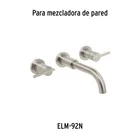 Juego manerales mezcladora de pared, lavabo, satín, ELEMENT 4