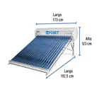 Calentador solar de agua, 20 tubos, 240L, 7 personas, FOSET 4