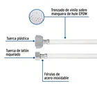 Manguera p/WC, vinilo blanco, 1/2x7/8', 35cm, plástico/latón 2