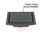 Resumidero reversible 4', anti olores, acero inox, negro, AQ 2