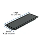 Resumidero rectangular 30x11cm reversible, negro, FOSET AQUA 4