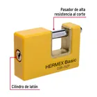 Candado antipalanca 75 mm cuerpo metálico, HERMEX BASIC 5