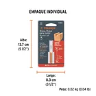 Broca para router, recta 2 filos, 1/4', larga, TRUPER 5