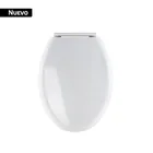 Asiento p/WC one piece, cierre lento, cerrado, blanco, AQUA 1