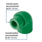 Codo 90° PPR,  1/2', macho-hembra, FOSET 2