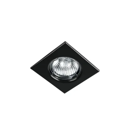 Luminario cuadrado negro spot fijo, lámpara no incluida