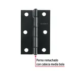 Bisagra rectangular 3 x 2', acero negro mate, HERMEX 2