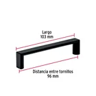 Jaladera de 96mm, línea Andamio, negro, HERMEX 3