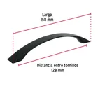Jaladera de 128mm, línea Moderna, negro, HERMEX 3