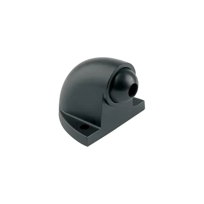 Tope tipo codo para puerta, negro mate, HERMEX