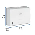 Dispensador chico para toallas de papel, blanco, FOSET BASIC 3